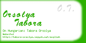 orsolya tabora business card